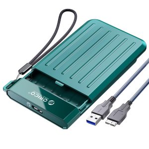 ORICO USB3.0 Micro-B to SATA3.0 Hard Drive Enclosure, Portable 2.5inch External Hard Drive Case Support UASP for 2.5'' SSD/HDD for Laptop, PS4, Xbox,Router,Green - M25U3