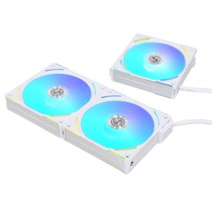 LIAN LI UNI Fan AL120 V2 RGB White 3x 120mm Fan Pack with Controller - UF-AL120V2-3W
