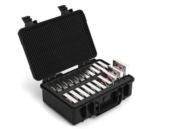 ORICO Hard Drive Case 3.5inch 20-Bay HDD/SSD Multi-Protection Storage Box Suitcase with Foam Shockproof Anti-Static MoistureProof Travel Bag -PSC L20 - Black