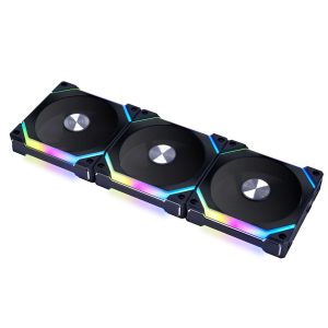 Lian Li UNI Fan SL120 V2 RGB Black 3x 12cm Fan Pack with Controller - UF-SL120V2-3B