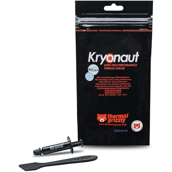 Thermal Grizzly Kryonaut The High Performance Thermal Paste for Cooling All Processors, Graphics Cards and Heat Sinks in Computers and Consoles - 11.1g