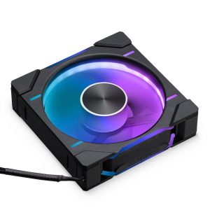 Phanteks D30-120 DRGB PWM FAN, Reverse Airflow Model, Premium D-RGB Performance Fan, ARGB/DRGB lighting, Daisy-chain Fan Linking system, White - Black