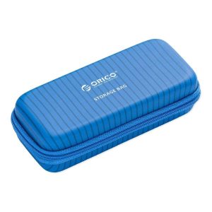 ORICO M.2 Hard Drive Case Portable HDD Storage Protection Bag for External M.2 SSD /USB Cable /U Disk Large Capacity - Blue,1-Pack