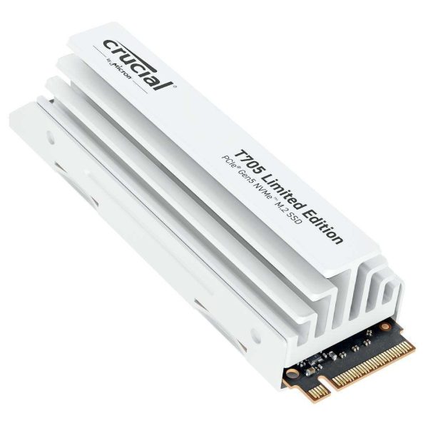 Crucial T705 4TB PCIe Gen5 NVMe M.2 SSD - Up to 14,100 MB/s - Game Ready - Internal Solid State Drive (PC) - +1mo Adobe CC - CT4000T705SSD3 - 2TB White