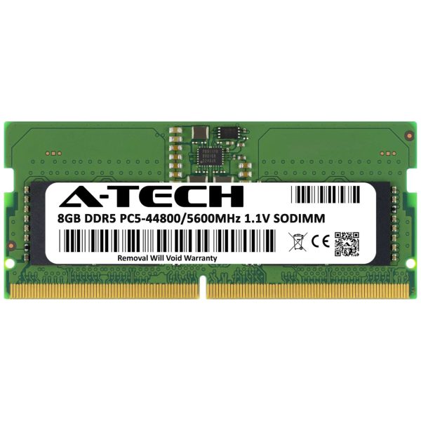 A-Tech 8GB DDR5 5600MHz SODIMM PC5-44800 Non-ECC Unbuffered CL46 1.1V 262-Pin SO-DIMM Laptop Notebook Computer RAM Memory Upgrade Module