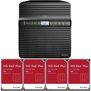 Synology DS423 4-Bay NAS, 2GB RAM, 40TB (4 x 10TB) of Western Digital Red Plus Drives Fully Assembled and Tested By CustomTechSales