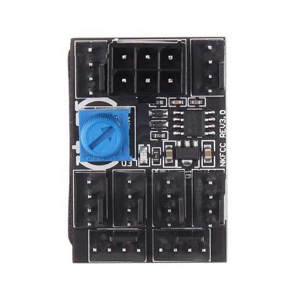 GPU 6Pin Powered PWM 4 Pin Fan Controller Hub 17A High-Power 8 Ports 4Pin CPU Case Cooler 12V Fan Speed Splitter Adapter w/ Dual Molex LP4 to PCIe 6-Pin Splitter Cable, - 2Pin & 3Pin Fan Compatible