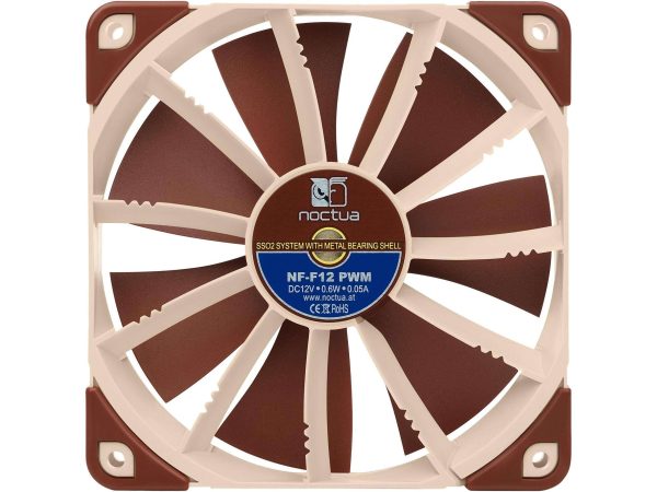 Noctua NF-F12 PWM, Premium Quiet Fan, 4-Pin (120mm, Brown)