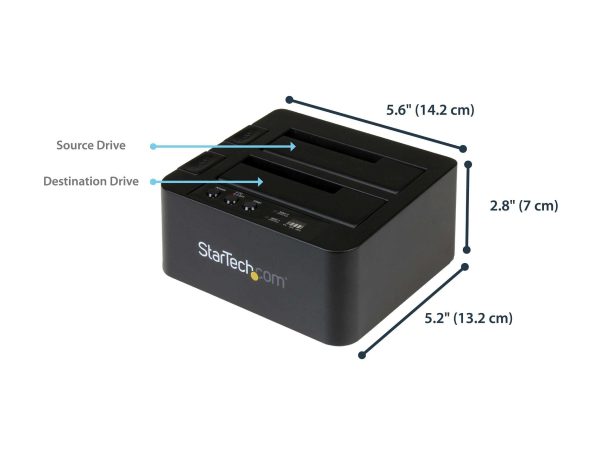 StarTech.com USB 3.1 (10Gbps) Standalone Duplicator Dock for 2.5" & 3.5" SATA SSD / HDD Drives - with Fast-Speed Duplication up to 28GB/min