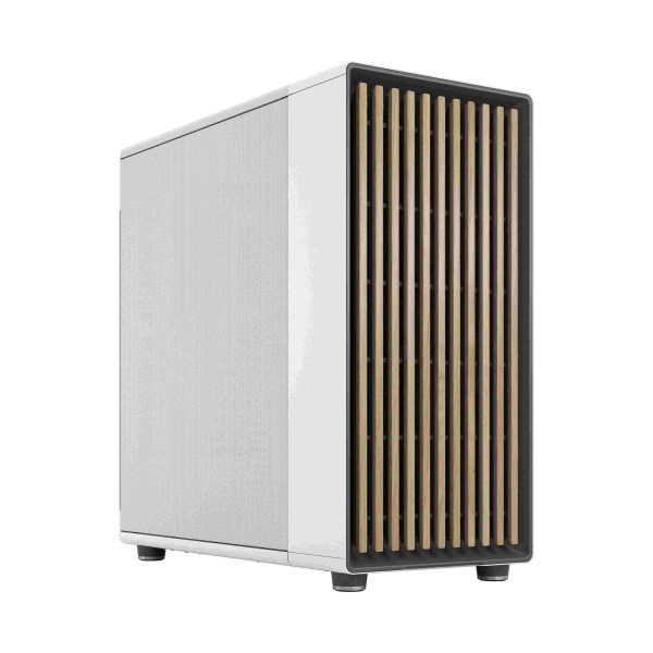 Fractal Design North XL ATX mATX Mid Tower PC Case - Charcoal Black Chassis with Walnut Front and Mesh Side Panel - FD-C-NOR1X-01 - Oak Front and Mesh Side Panel