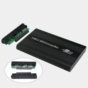 Weastlinks USB2.0 Hard Drive Disk Enclosure HDD External Box Case Caddy for 2.5" IDE HDD with LED Indicator Light For Desktop Computer PC
