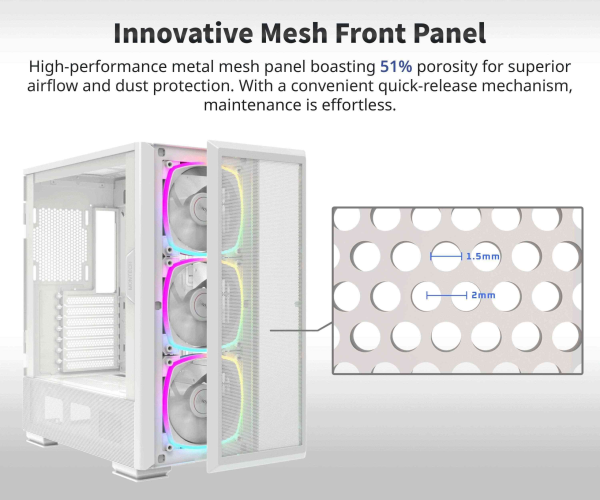 Montech Sky Two GX, E-ATX Mid Tower Chassis White