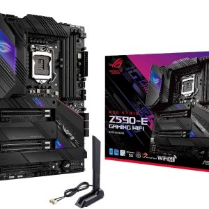ASUS ROG Maximus XIII Hero (WiFi 6E) Z590 LGA 1200 (Intel 11th/10th Gen) ATX Gaming Motherboard (PCIe 4.0, 14+2 Power Stages, DDR4 5333+, Dual 2.5Gb LAN, Thunderbolt 4 Onboard, Bluetooth v5.2. - ROG STRIX Z590-E GAMING WIFI