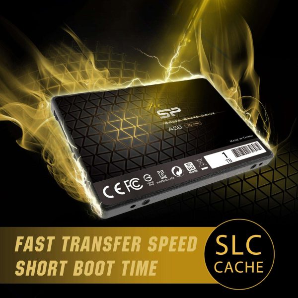 Silicon Power ACE A58 SLC Cache Performance Boost 2.5" 1TB SATA III 3D NAND Internal SSD (SU001TBSS3A58A25SN)