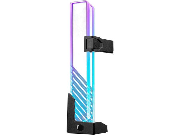 Cooler Master MasterAccessory Vertical Graphics Card Holder Kit V3 White with Premium Riser Cable PCI-E 4.0 x16 - 165mm, Compatibility PCIe 4.0 and older for E-ATX, ATX , Micro ATX Chassis (MCA-U000R- - Addressable RGB,Universal VGA Holder