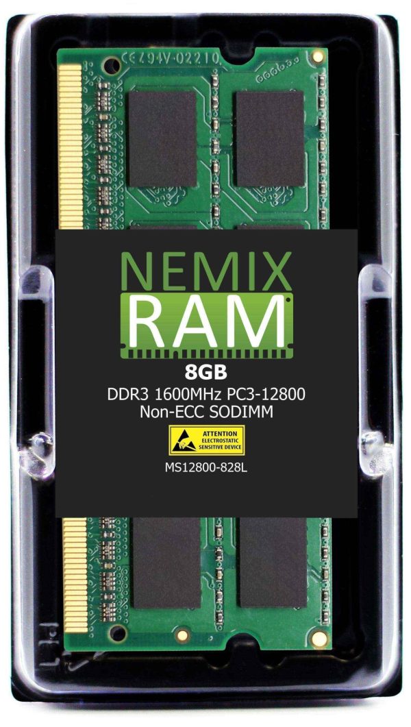 16GB (2x8GB) DDR3 1600 (PC3 12800) SODIMM Laptop Memory RAM - 8GB