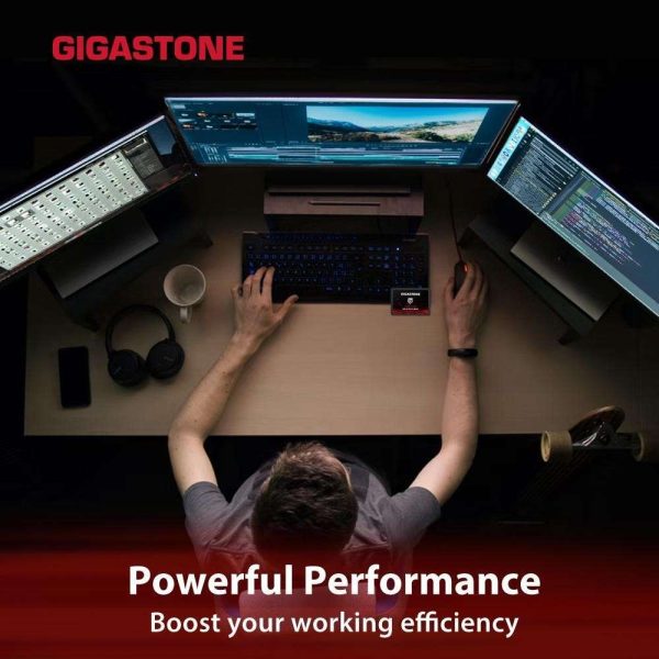 Gigastone 1TB 2.5" Internal SSD, 3D NAND Solid State Drive, SATA III 6Gb/s 2.5 inch 7mm (0.28), Read up to 560MB/s