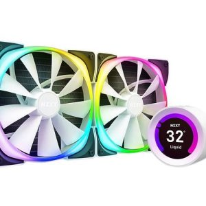 NZXT Kraken Z Series Z73 360mm - RL-KRZ73-01 - AIO RGB CPU Liquid Cooler - Customizable LCD Display - Improved Pump - Powered by CAM V4 - RGB Connector - Aer P 120mm Radiator Fans LGA 1700 Compatible - 2 Fan Slots (140 mm),White,Kraken Z63 RGB
