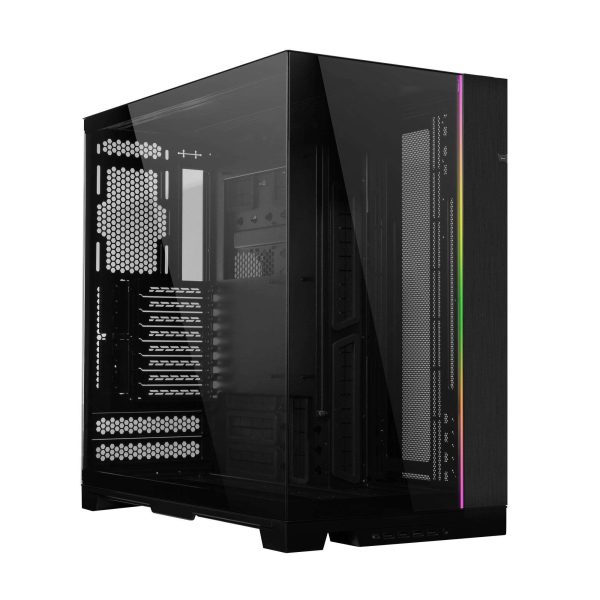 LIAN LI O11 Dynamic EVO XL O11DEXL White Aluminum / Steel / Tempered Glass ATX Mid Tower Computer Case ----- O11DEXL-W - Black
