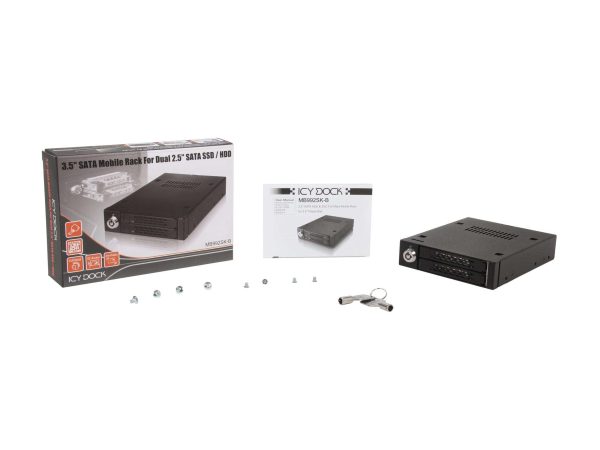 Dual Bay 2.5" SATA Mobile Rack For 3.5" Device Bay