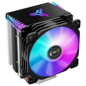 JONSBO CR1400 COLOR CPU Cooler H126mm,Air Cooling Tower Radiator, Desktop PC AM4/AM5 heatsink, 4 Copper Heatpipes for AMD /Intel LGA1700/1200/115X ,  92mm RGB Fan,  Auto Rainbow Lighting on Top, Black