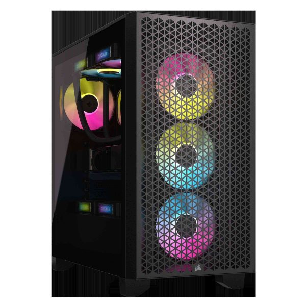 CORSAIR iCUE Link RX120 RGB 120mm PWM Fans with iCUE Link System Hub - Magnetic Dome Bearing - Triple Pack - Black