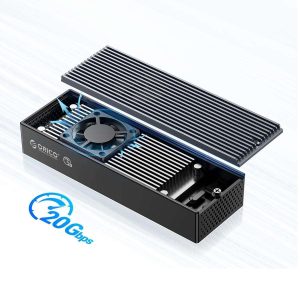 ORICO M.2 NVMe SSD Enclosure, USB 3.1 Gen 2 (10 Gbps) to NVMe PCI-E M.2 SSD Case Support UASP for NVMe SSD Size 2230/2242/2260/2280(up to 4TB) - Black,Aluminum / Plastic,USB Type C,1 Bay,M.2 NVME SSD,M.2 NVME SSD (20Gbps)