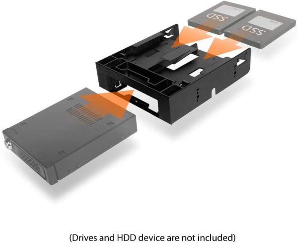 Dual 2.5" HDD / SSD & One 3.5" HDD / Device Front Bay to External 5.25" Bay