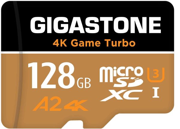 [Gigastone] Micro SD Card 32GB 5-Pack, Camera Plus, MicroSDHC Memory Card for Video Camera, Wyze Cam, Security Camera, Roku, Full HD Video Recording, UHS-I U1 A1 Class 10, up to 90MB/s, with Adapter - 128GB,Game Turbo,1-Pack