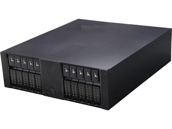 Compact 10x 3.5" Bay Trayless Hotswap microATX Chassis