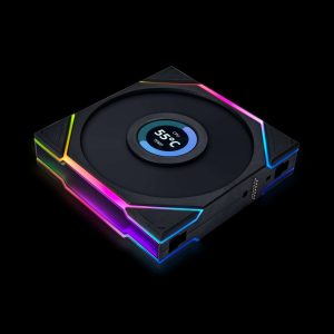Lian Li UNI FAN TL LCD  Reverse Blade 120 RGB 3 pcs Pack Black Color ( controller included)- 12RTLLCD3B - 120 mm,Black,120mm Single Fan - Black