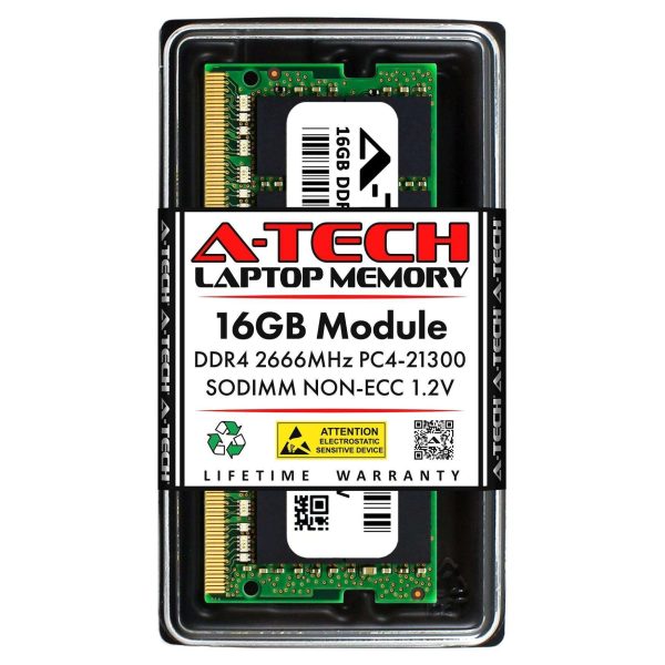 A-Tech 16GB (2x8GB) DDR4 2400MHz SODIMM PC4-19200 Non-ECC Unbuffered CL17 1.2V 260-Pin SO-DIMM Laptop Notebook Computer RAM Memory Upgrade Kit - 16GB,DDR4 2666 (PC4 21300),19