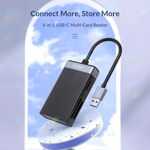 ORICO USB C Card Reader 4 in 1  SD TF CF MS Memory Smart Card Reader Compact Flash Card Adapter 15cm Cable for Laptop, Phone 4-in-1 4 in 1, USB C to TF/SD/CF/CM All Read