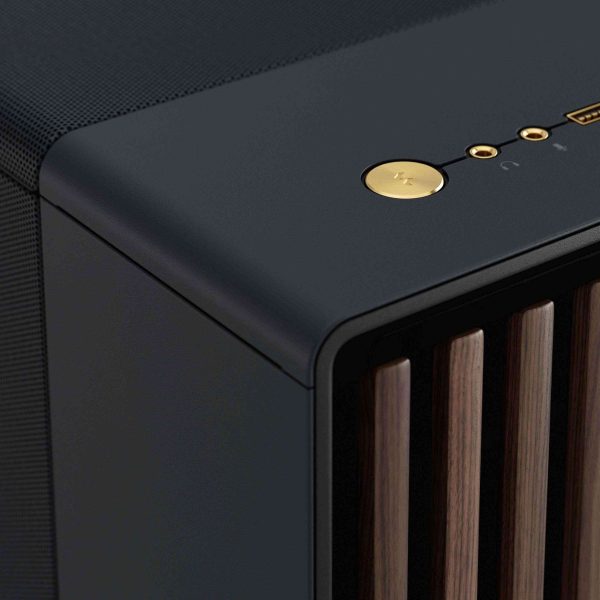 Fractal Design North XL ATX mATX Mid Tower PC Case - Charcoal Black Chassis with Walnut Front and Mesh Side Panel - FD-C-NOR1X-01