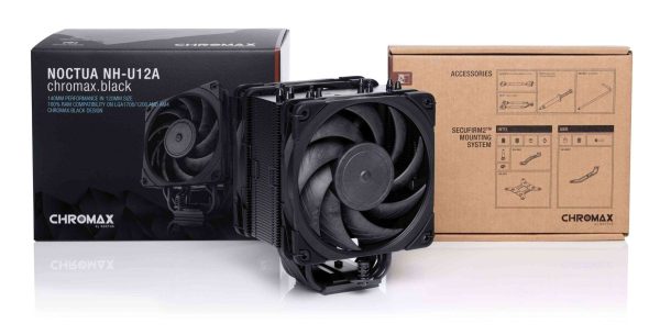 Noctua NH-U12A chromax.black, 120mm Single-Tower CPU Cooler (Black)