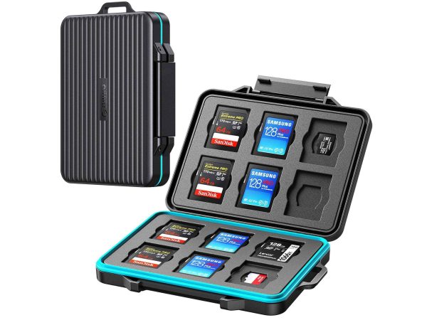 [5 Color in Pack] ORICO Portable 2.5 inch HDD Protective Carry Case Cover Bag Carrying Shell Case for 2.5" HDD Protector Bag - Black,SD x12 & TF x12