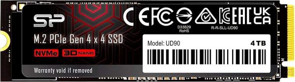 Silicon Power 2TB UD90 NVMe 4.0 Gen4 PCIe M.2 SSD R/W up to 5,000/4,800 MB/s - 4TB