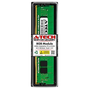 A-Tech 16GB (2x8GB) 1Rx8 PC4-21300R DDR4 2666 MHz ECC RDIMM Registered DIMM 288-Pin Single Rank x8 Server & Workstation RAM Memory Upgrade Kit - 8GB