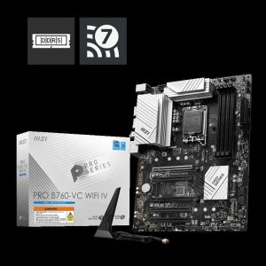 MSI B760 GAMING PLUS WIFI LGA 1700 (280) DDR5 ATX Motherboards - Intel,  SATA 6Gbps, Wi-Fi 6E, Bluetooth 5.3,  7.1 HD Audio, PCIe 4.0 x16, 2.5G LAN - PRO B760-VC WIFI IV DDR5