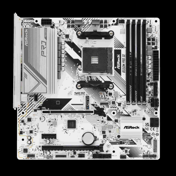 ASRock B550M Pro SE AM4 DDR4 SATA 6Gb/s 1 PCIe 4.0 x16 Micro ATX Motherboard