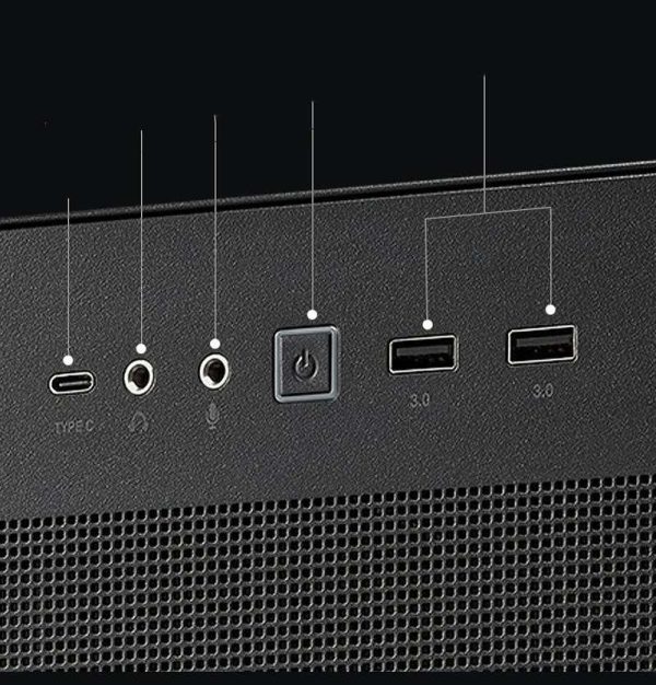 ASUS AP201 Type-C Airflow-focused Micro-ATX,Mini-ITX Computer Case, Support 360/280 Liquid Cooling - Black