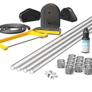 PrimoChill (Complete Kit) 4x 14mm Acrylic/PMMA Tubes, 12x Metrix SX Fitting, Bending Jig/Kit, Cutter and Finishing Bit - Silver Nickel