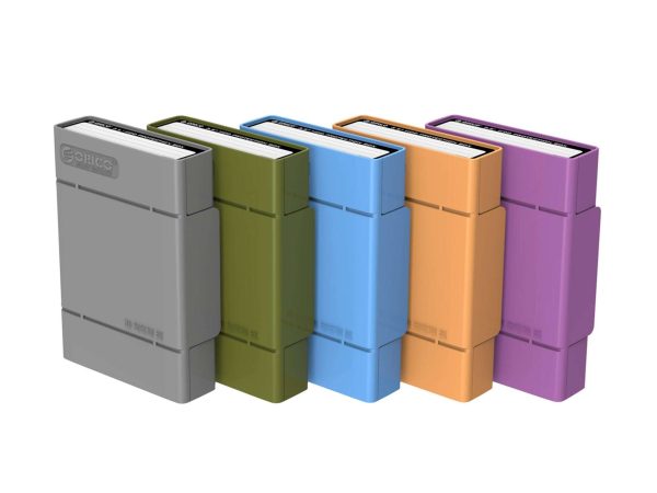 [ 5 Pack ]ORICO 5 PCS 2.5/ 3.5-inch Hard Drive HDD Protection Box Case Storage Case for Hard Drive(HDD) or SDD, Anti-Static/Anti-Shake/Water Resistant/Dust Resistant -5 PCS available - Multi,5 Pack-Mutli Colors,5 Packs for 3.5&2.5 inch HDD/SSD