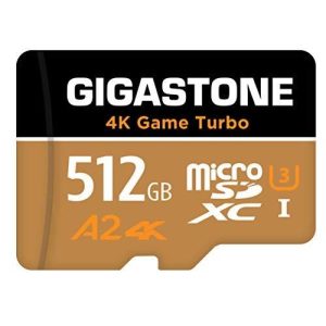 [Gigastone] Micro SD Card 32GB 5-Pack, Camera Plus, MicroSDHC Memory Card for Video Camera, Wyze Cam, Security Camera, Roku, Full HD Video Recording, UHS-I U1 A1 Class 10, up to 90MB/s, with Adapter - 512GB,Game Turbo,1-Pack