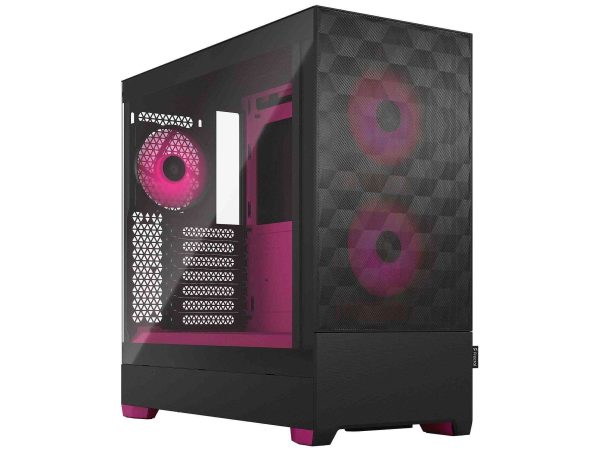 Fractal Design Pop Air ATX Mid Tower Black - Pop Air RGB (Magenta Core)