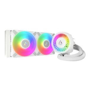 ARCTIC COOLING Liquid Freezer III - 240: All-in-One CPU Water Cooler with 240mm radiator and 2x P12 PWM PST fan, compatible Intel LGA1700, 1851 and AMD AM4, AM5 - Black color - 2 Fan Slots (120 mm),White,Addressable RGB