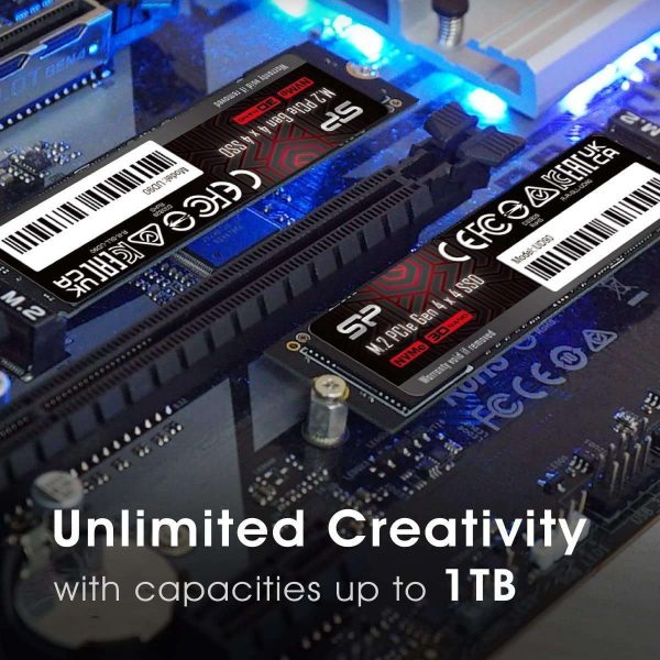 Silicon Power 2TB UD90 NVMe 4.0 Gen4 PCIe M.2 SSD R/W up to 5,000/4,800 MB/s