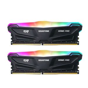 DDR4 RAM GIGASTONE Black Game PRO Desktop RAM 32GB (2x16GB) DDR4 RAM 32GB DDR4-3200MHz PC4-25600 CL16 1.35V 288 Pin Unbuffered Non ECC UDIMM for PC Gaming Desktop Memory (Desktop ONLY) - 32GB (2 x 16GB),Black,RGB,Game Pro