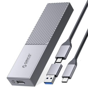 ORICO M.2 NVMe SSD Enclosure 40Gbps PCIe3.0x4 USB Type-C Aluminum Adapter, NVMe 2280 M-Key(B+M Key) External Solid State Drive Case,Compatible with Thunderbolt 3/4 USB3.2/3.1/3.0/Type C - Gray,M.2 NGFF (SATA) B-Key SSD,USB 3.2 Gen2 (6Gbps)