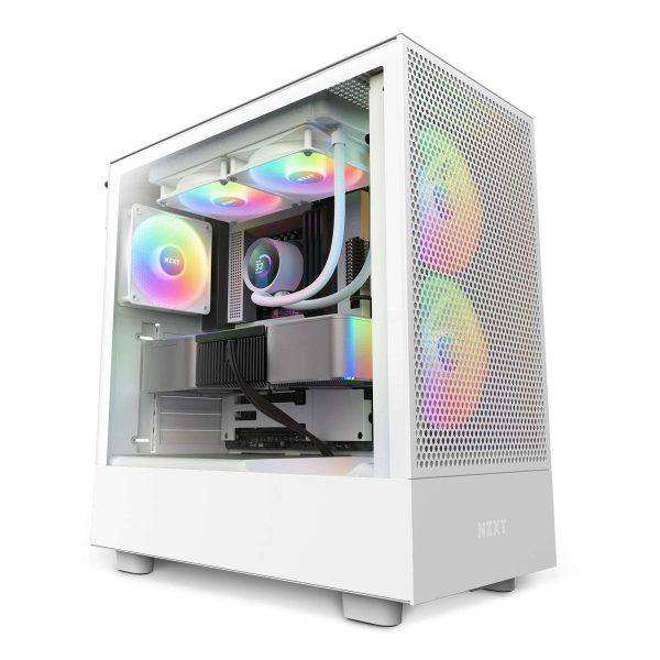 NZXT F120 RGB Core Fan - RF-C12TF-W1 - 120mm Hub-Mounted RGB Fan - Sublime RGB Lighting - PWM Control - Triple, 120mm Case Fan - White